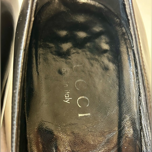 Gucci Beetle Calf Chunky Heel Vintage Tom Ford Dark Gray Size 10 - Picture 10 of 14